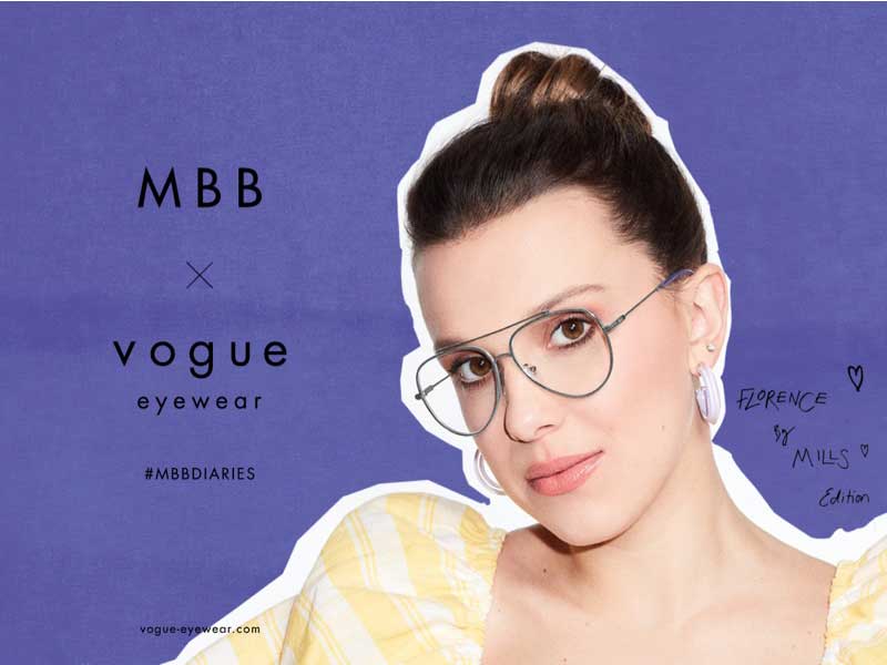 millie bobby brown mbb vogue eyewear lunettes soleil optiques solaires 02 - MBB Vogue Eyewear, Lunettes de Soleil Rétro Été 2021 - Solaires, Retro, Lunettes, Femme, Fashion, Campagnes, Amazon