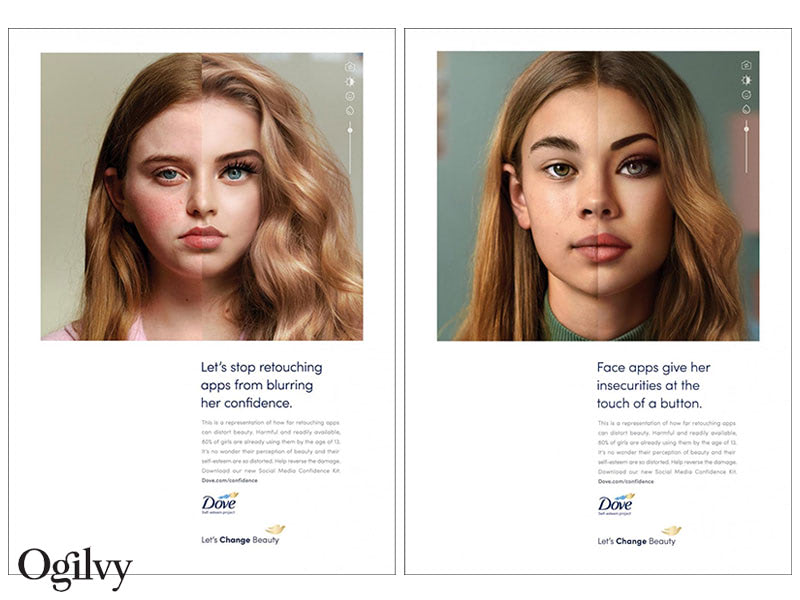 Reverse Selfie Campagne Dove par Ogilvy