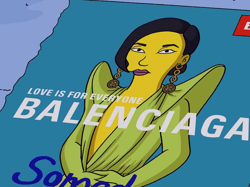 campagne balenciaga simpsons