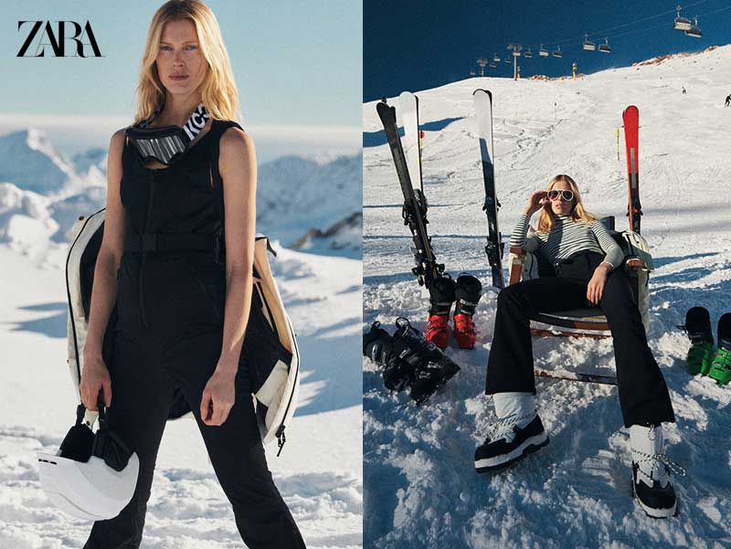 Zara Ski, Capsule Femme pour Sports d'Hiver 2022 2023 MaxiTendance