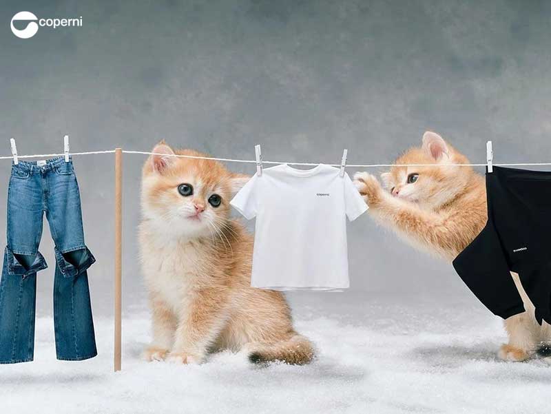 coperni paris campagne adorables chatons chats noel fete 2023 03 - Coperni, Invite des Chatons dans sa Campagne de Noel - Mode, Fashion, Chats, Campagne
