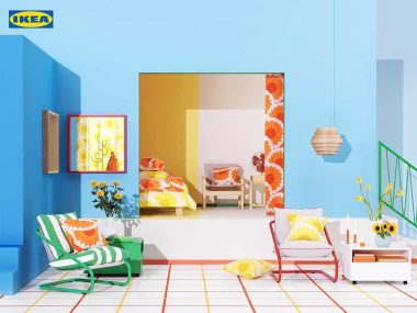 Ikea Flower Power Nytillverkad 80e anniversaire