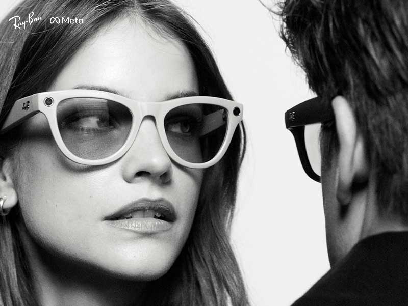 ray ban meta skyler solaires lunettes soleil connectes campagne barbara palvin
