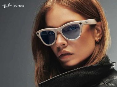 ray ban meta skyler solaires lunettes soleil connectes campagne barbara palvin