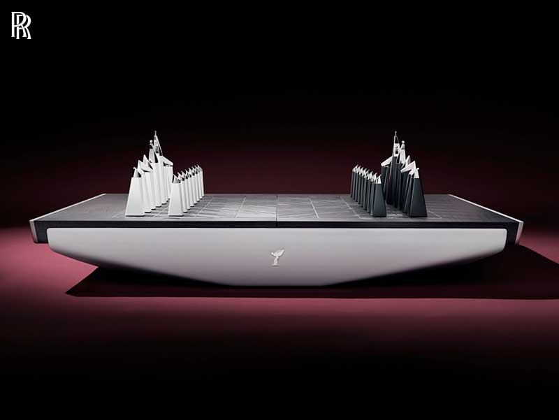 rolls royce chess set acheter jeu echec echiquier luxe prix or diamants cuir