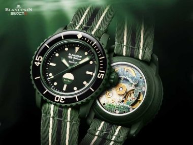 montre-swatch-blancpain-green-abyss-edition-vert-militaire-fifty-fathoms-prix-